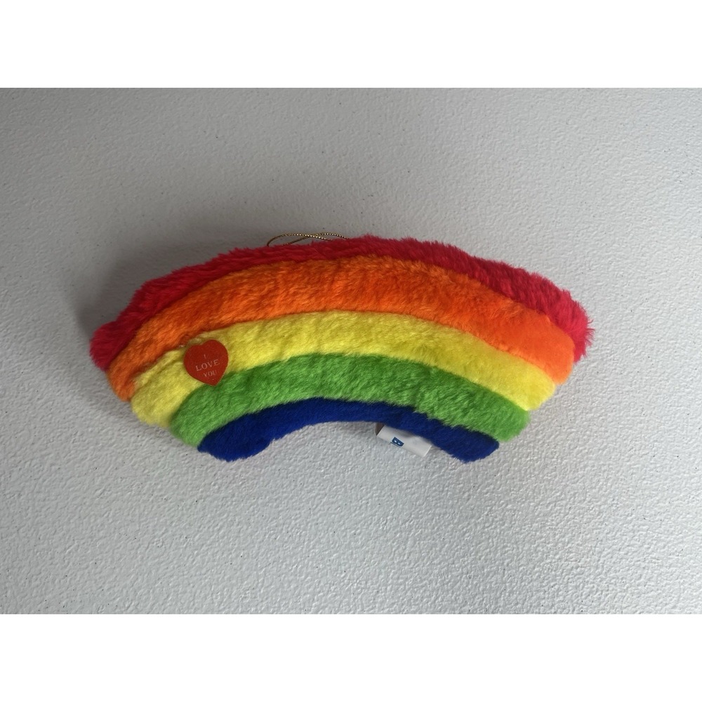 Vtg Dan Brechner Rainbow Plush You‎ "I Love You" Retro